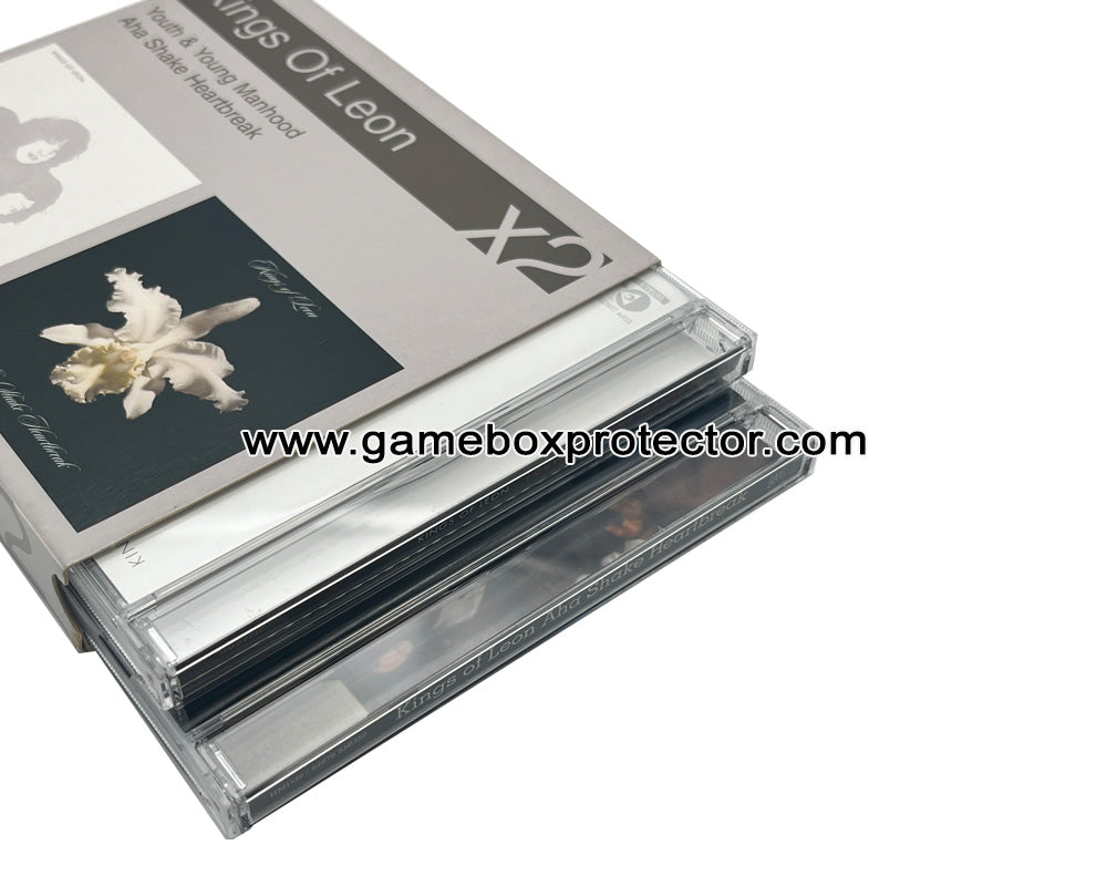 Music/Audio "Double CD With Sleeve" Protector Display Cases